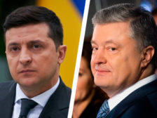Зеленський і Порошенко фото